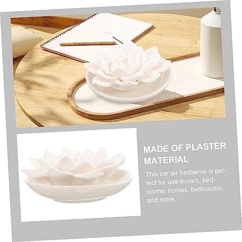 diffuseur d'arômes en céramique lotus sublimer vos huiles essentielles au bureau, blanc