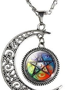 pentacle de protection wicca : collier amulette