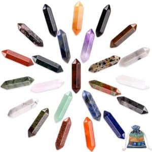 cristaux de guérison osdue 24 pièces: pierres naturelles double pointe pour méditation, relaxation & cadeaux spirituels