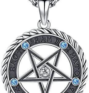 pentacle protecteur en argent sterling 925 | collier wiccan triple lune et noeud celtique pour femmes