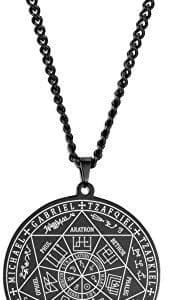 pendentif archanges & sceau de salomon protection hommes tetragrammaton
