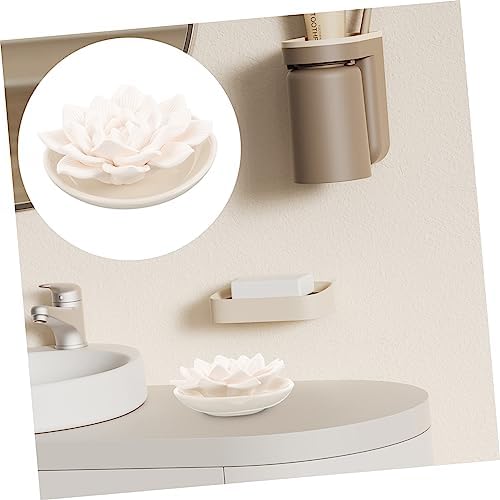 diffuseur d'arômes en céramique lotus sublimer vos huiles essentielles au bureau, blanc