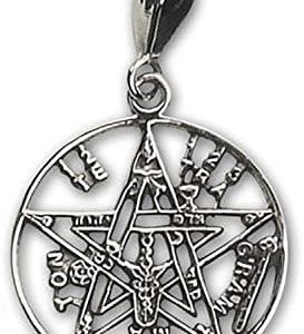 pentacle de protection en argent sterling 925: pendentif magique