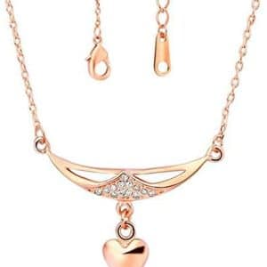 pendentif pentacle de protection or rose inlay cz, zirconium pour femmes et filles