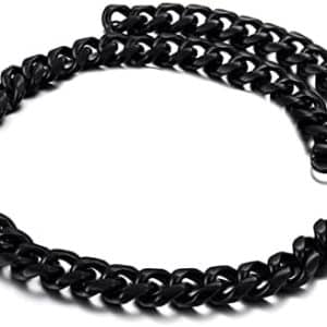 bracelet maillons tissage simple pour homme charme amdxd avec pentacle de protection