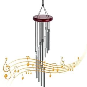 carillons Éoliens mélodieux en bois et aluminium pour jardin, balcon décor original & cadeau naturel
