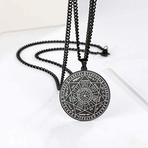 pendentif archanges & sceau de salomon protection hommes tetragrammaton