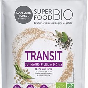 superaliments bio transit express avec son de blé, psyllium et chia par gayelord hauser poudre à diluer 150g