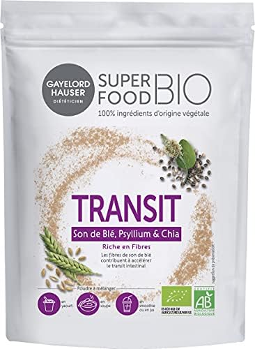 superaliments bio transit express avec son de blé, psyllium et chia par gayelord hauser poudre à diluer 150g