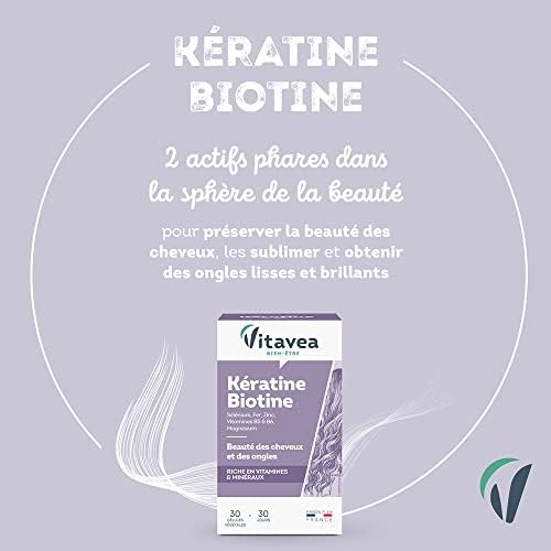kératine biotine vitavea boostez le bien être de vos cheveux et ongles avec nos vitamines françaises 30 gélules