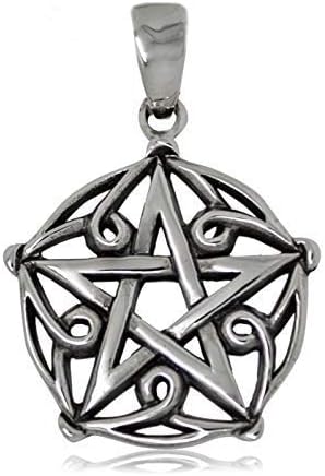 pentagramme de protection pendentif brisingamen en argent sterling 925 par silver of london