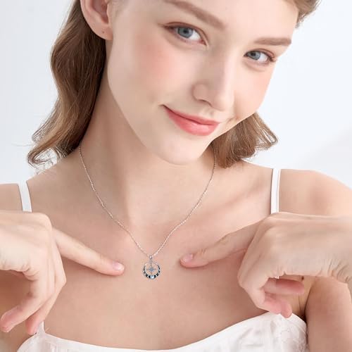 pentacle de protection: collier élégant en argent sterling avec pendentif nœud celtique, idéal pour femmes et filles