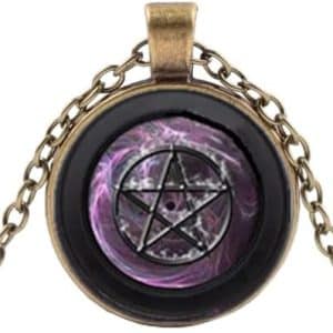 collier pentacle protection : bijou cadeau homme, amulette pentagramme