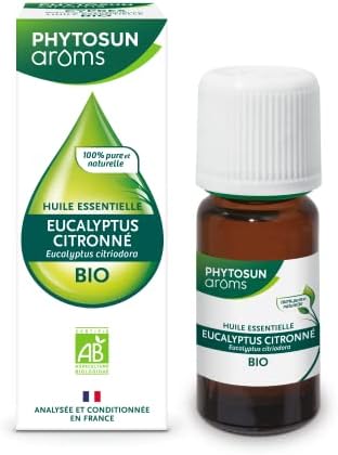 huiles essentielles bio eucalyptus citronné 100% pure phytosun arôms 10 ml