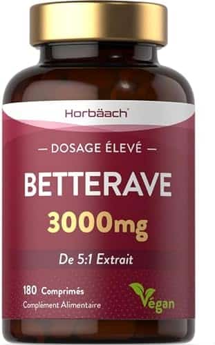 superaliments booster oxyde nitrique: comprimés vegétaliens de betterave 3000mg by horbaach