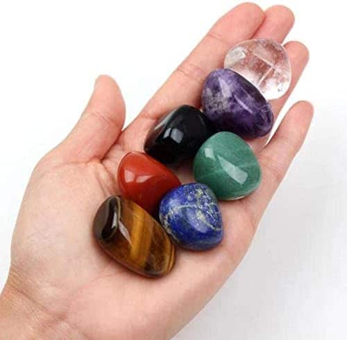 set de 7 cristaux de guérison chakra puissance reiki et méditation par yunoun