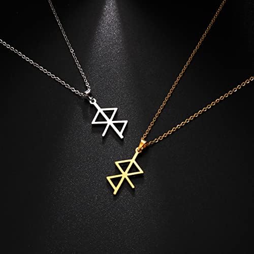 collier pentacle de protection viking bijou en acier inoxydable, amulette porte bonheur, charme nordique pour hommes et femmes