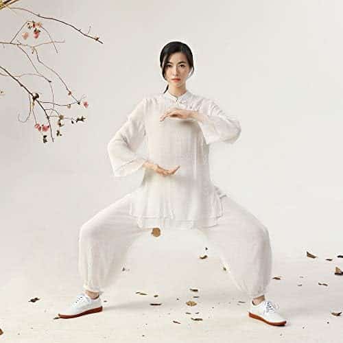 tenues de méditation ksua: vêtements tai chi et kung fu pour femmes en coton et lin