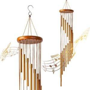 carillon Éolien extérieur 90cm alliage d'aluminium déco jardin, patio & balcon