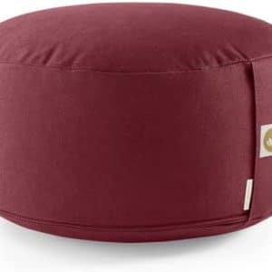 lotuscrafts coussin de méditation yoga confortable rond, rembourrage Épeautre, coton lavable et certifié gots