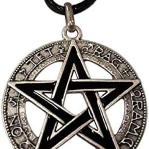 pentacle de protection wicca Étoilé en argent bijou artisanal et amulette des cinq Éléments