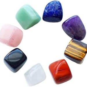 pierres Énergétiques premium lot de 8 cristaux pour chakra, massage et méditation reiki