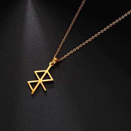 collier pentacle de protection viking bijou en acier inoxydable, amulette porte bonheur, charme nordique pour hommes et femmes