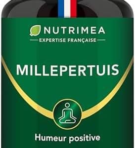 extrait concentré de millepertuis 500mg boosteur d'humeur & sommeil, anti stress 100% naturel 90 gélules vegan nutrimea
