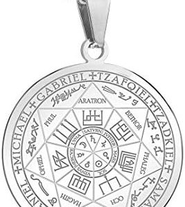 collier pentacle de protection talisman des 7 archanges par afstalr pour homme et femme