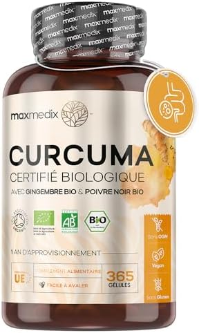 curcuma bio & gingembre en gélules vegan complexe puissant & 100% naturel avec poivre noir