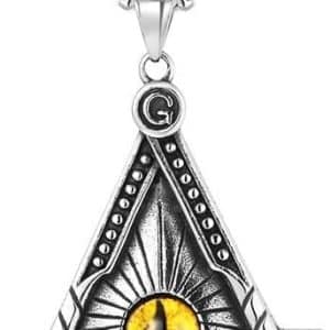 pentacle protecteur collier charme d'horus, amulette egyptienne avec perles en cage de médaillon aromatique, argenté