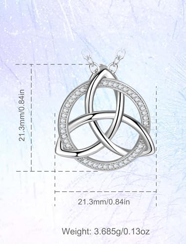 collier pentacle de protection en argent 925 et pierre de lune, sceau de sorcellerie celtique
