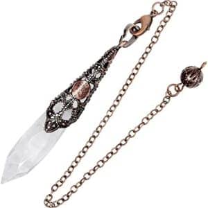 cristal de roche reiki: pendule divinatoire et pendentif kyeygwo