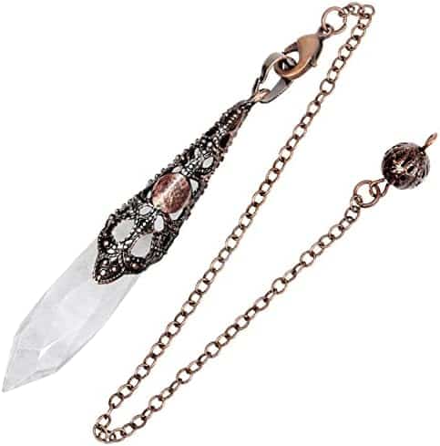cristal de roche reiki: pendule divinatoire et pendentif kyeygwo