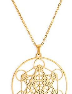 collier metatron pentacle de protection : Étoile de david, acier inoxydable pour femmes