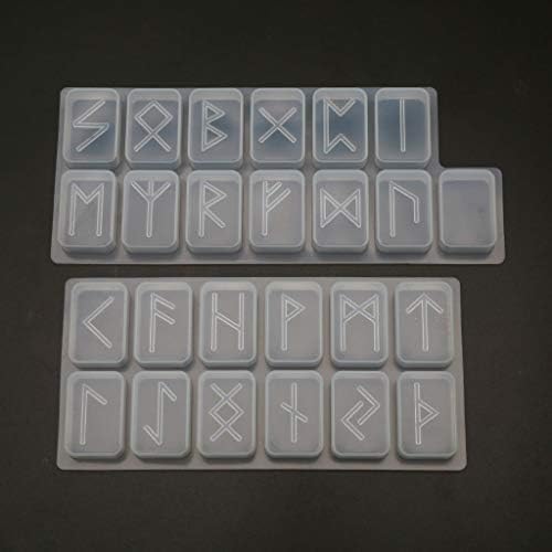 kit de runes wicca en résine cristaux gravés de l'alphabet futhark ancien
