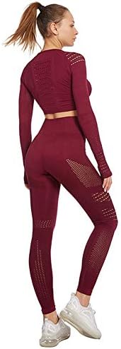ensemble yoga Éthique jamron femme: crop top + leggings, gym fitness 2/3 pcs