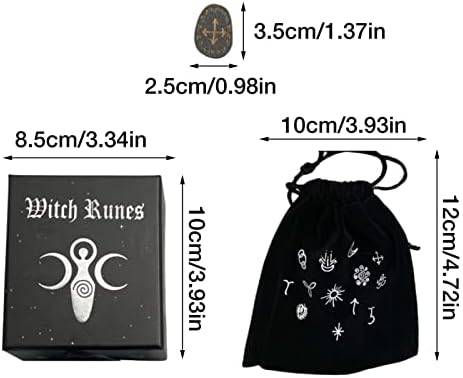 runes divinatoires en bois bibest avec sac, pierre gemme pour wicca, voyance & magie noire