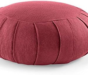 zafu, coussin de méditation lotuscrafts yoga zen 15 cm coton gots rembourrage Épeautre
