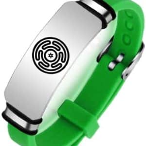 bracelet wicca en silicone acier inoxydable symbole de protection hécate bijoux païens cadeaux