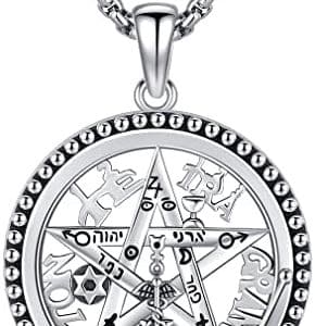 collier pentagramme argent 925 : amulette wiccan triple lune & noeud celtique, protection sorcière pour femmes
