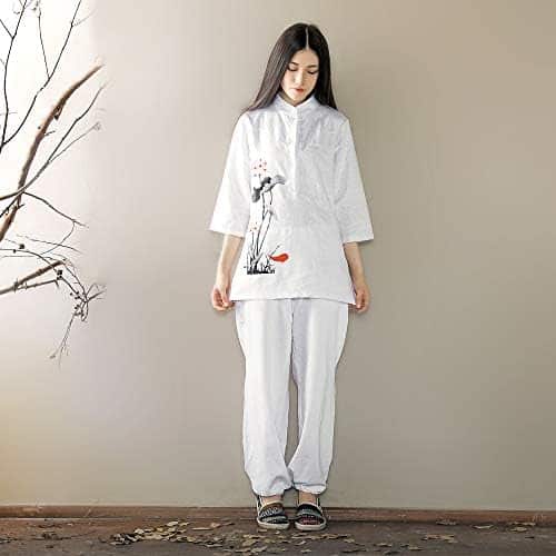 méditation zen ksua: tenue femme style kung fu & tai chi chinois