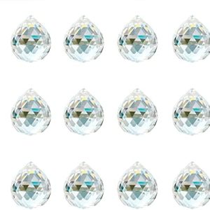 cristaux feng shui attrape soleil en prisme pack de 12 pour déco chic & lumineuse (20mm)