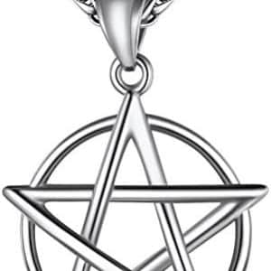collier pentacle de protection : Étoile de david homme en or/ acier inoxydable bijou magique réglable