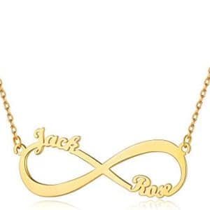 pentacle de protection personnalisé en argent 925 collier infini avec 1 4 prénoms gravés : idéal cadeau pour femme ou fille