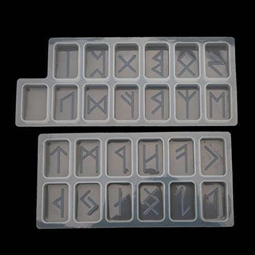 kit de runes wicca en résine cristaux gravés de l'alphabet futhark ancien