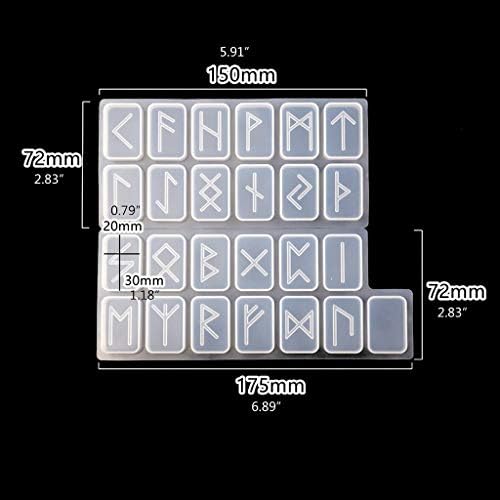kit de runes wicca en résine cristaux gravés de l'alphabet futhark ancien