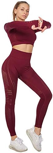 ensemble yoga Éthique jamron femme: crop top + leggings, gym fitness 2/3 pcs