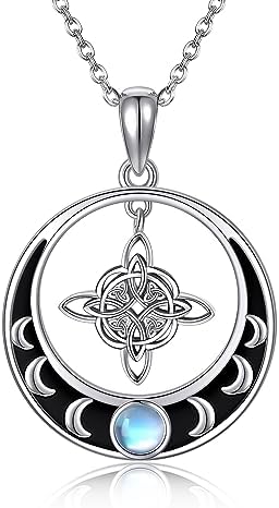 pentacle de protection: collier élégant en argent sterling avec pendentif nœud celtique, idéal pour femmes et filles