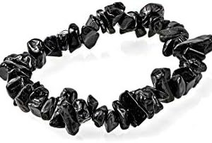 bracelet protecteur Étirable en tourmaline noire puissant pentacle pour hommes et femmes
